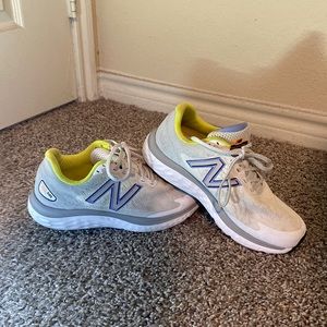 Clean Girl Aesthetic Comfy White New Balance Fresh Foam 680 Sneakers